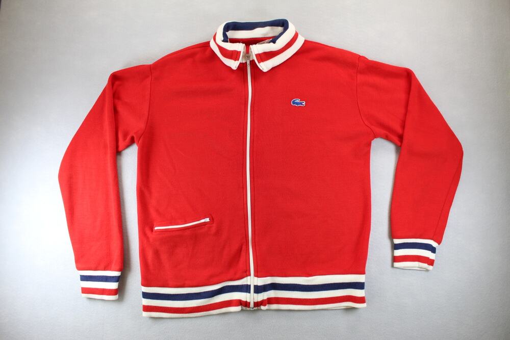 Izod Red Knit Track Jacket Full Zip Womens Small